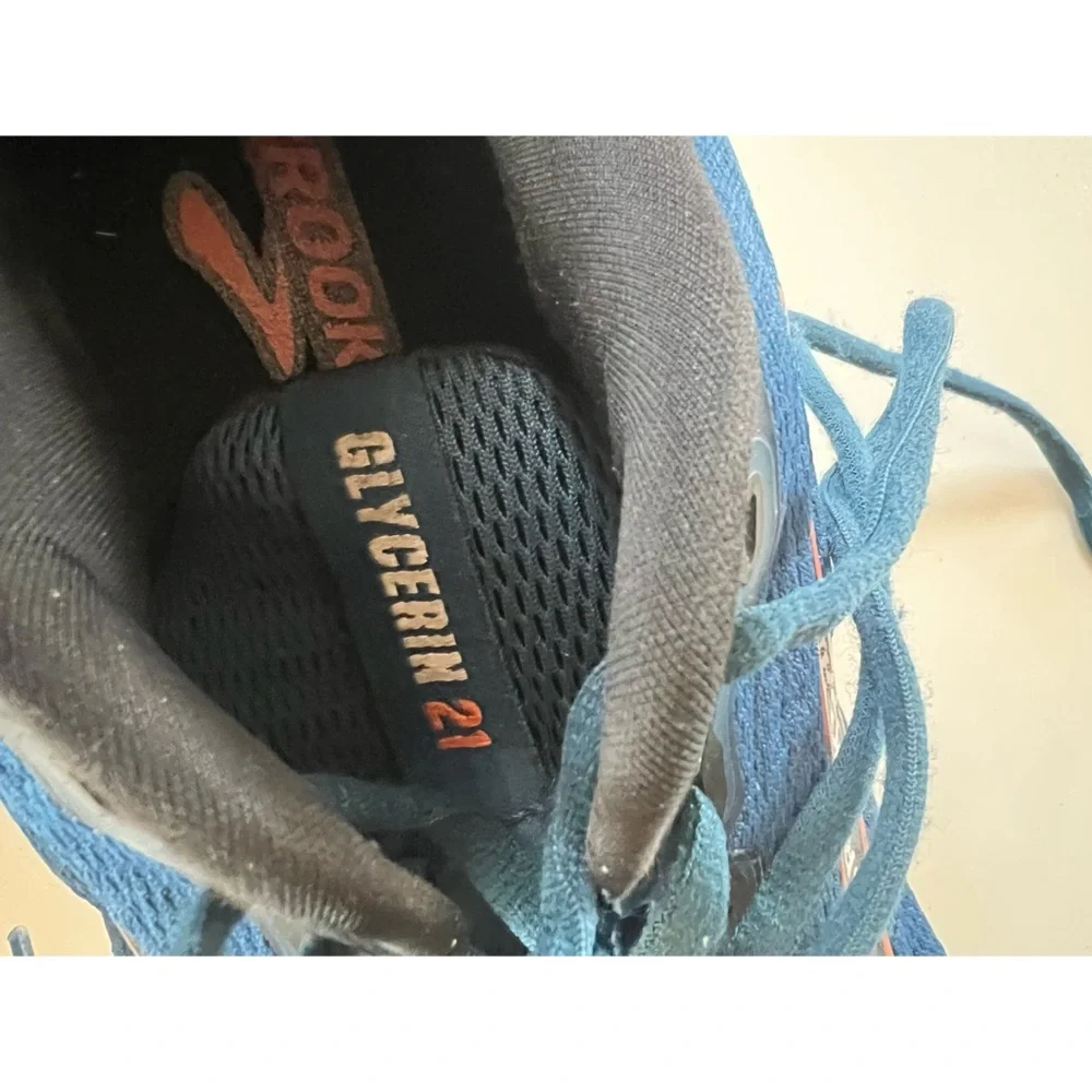 Brooks Glycerin 21 Blue Running Shoes Men’s Size 11.5 - Picture 8 of 15